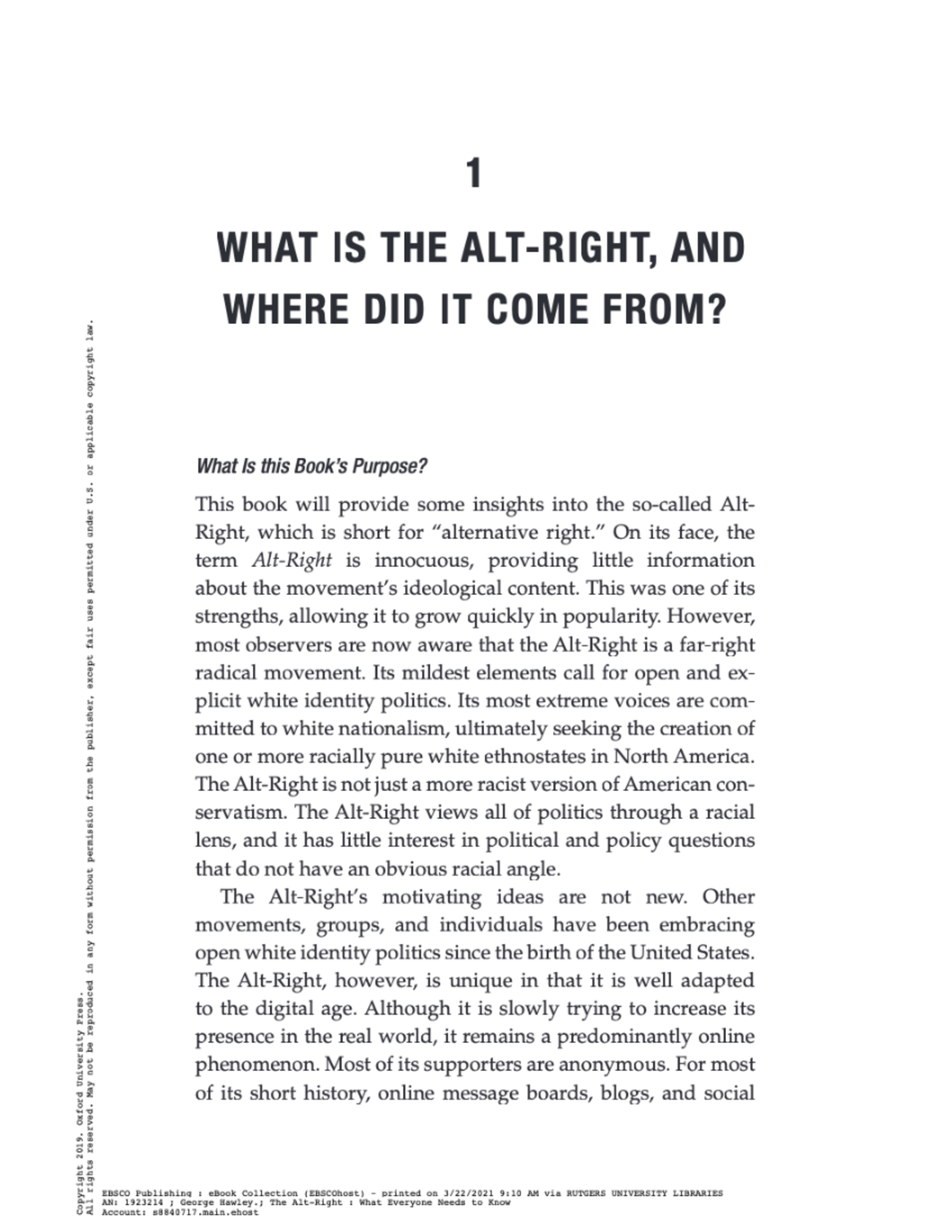 George Hawley 2019 1What Is The Alt Right And The Alt Right What Everyo ...