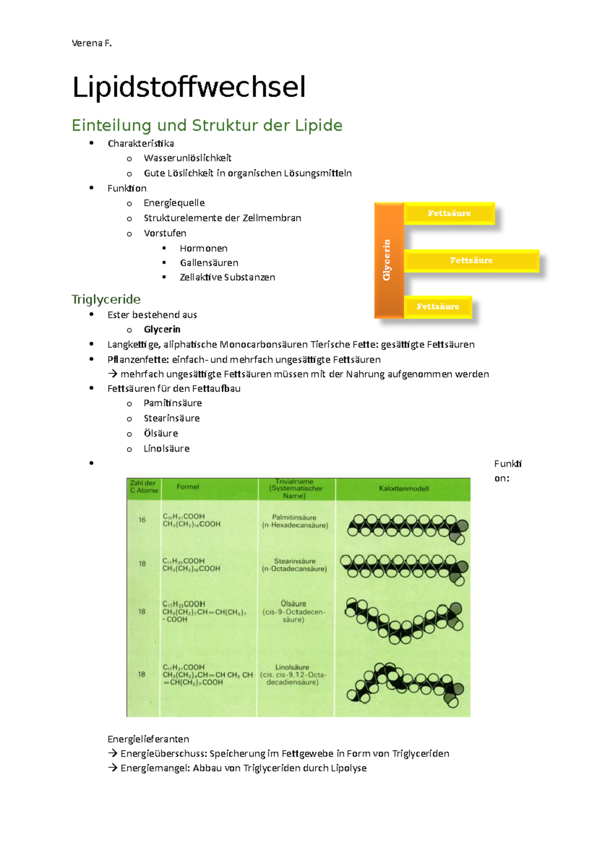 Klinische Chemie Lipidstoffwechsel - Lipidstoffwechsel Einteilung und ...