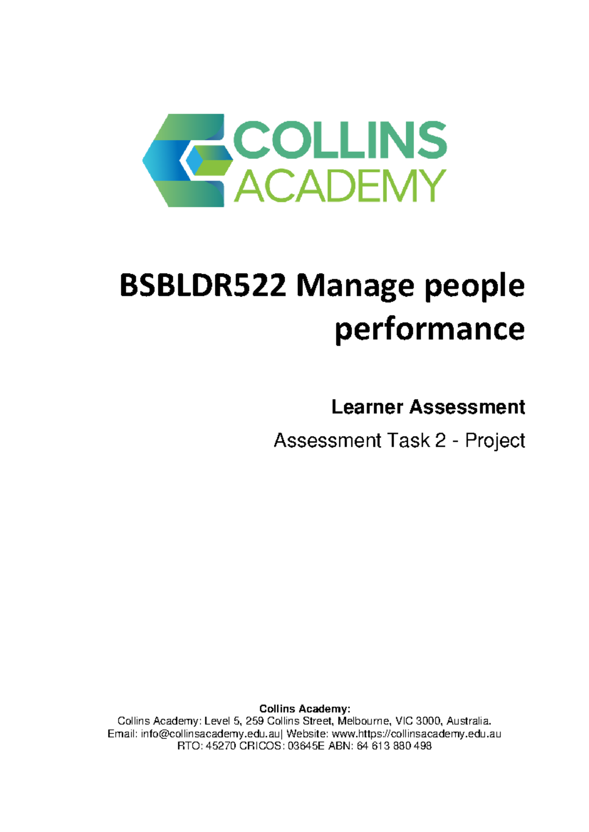 SA.2- Bsbldr 522 Assessment-Project-Student Info [Ver. 1] - Email: Info ...