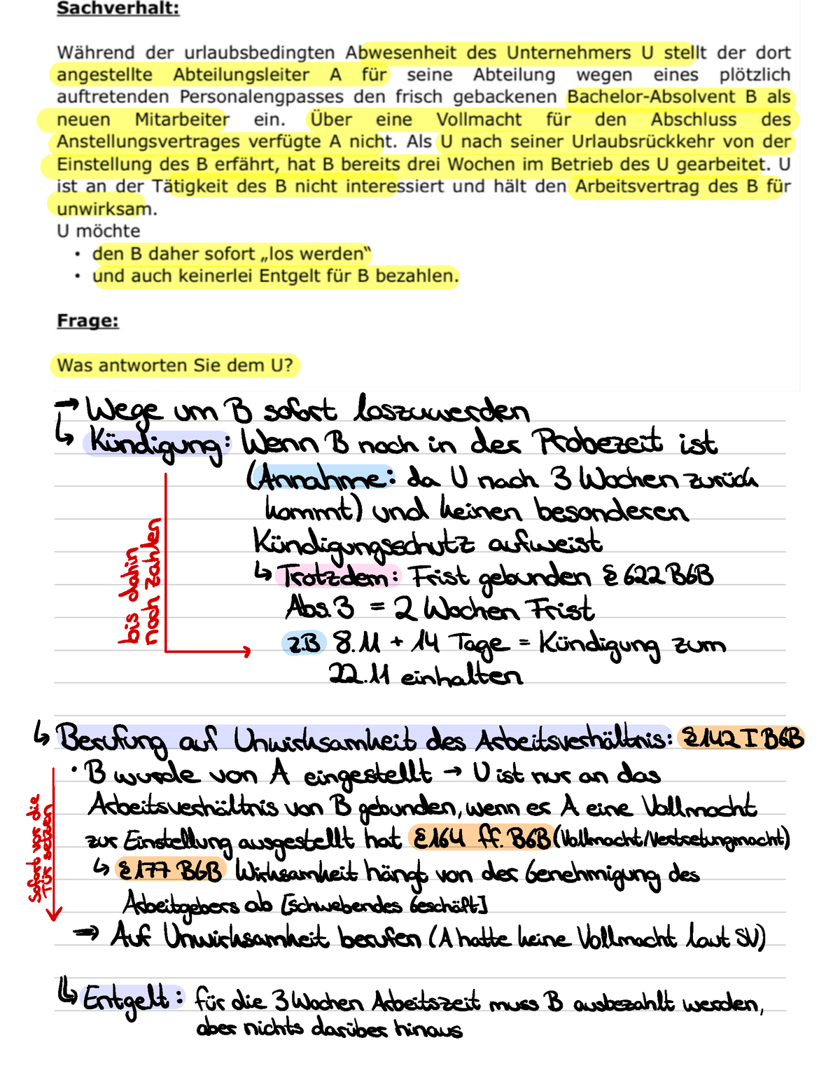 Arbeitsrecht Vom 7.11.2022 - Wege Um B Sofort Loszuwerden Kündigung ...