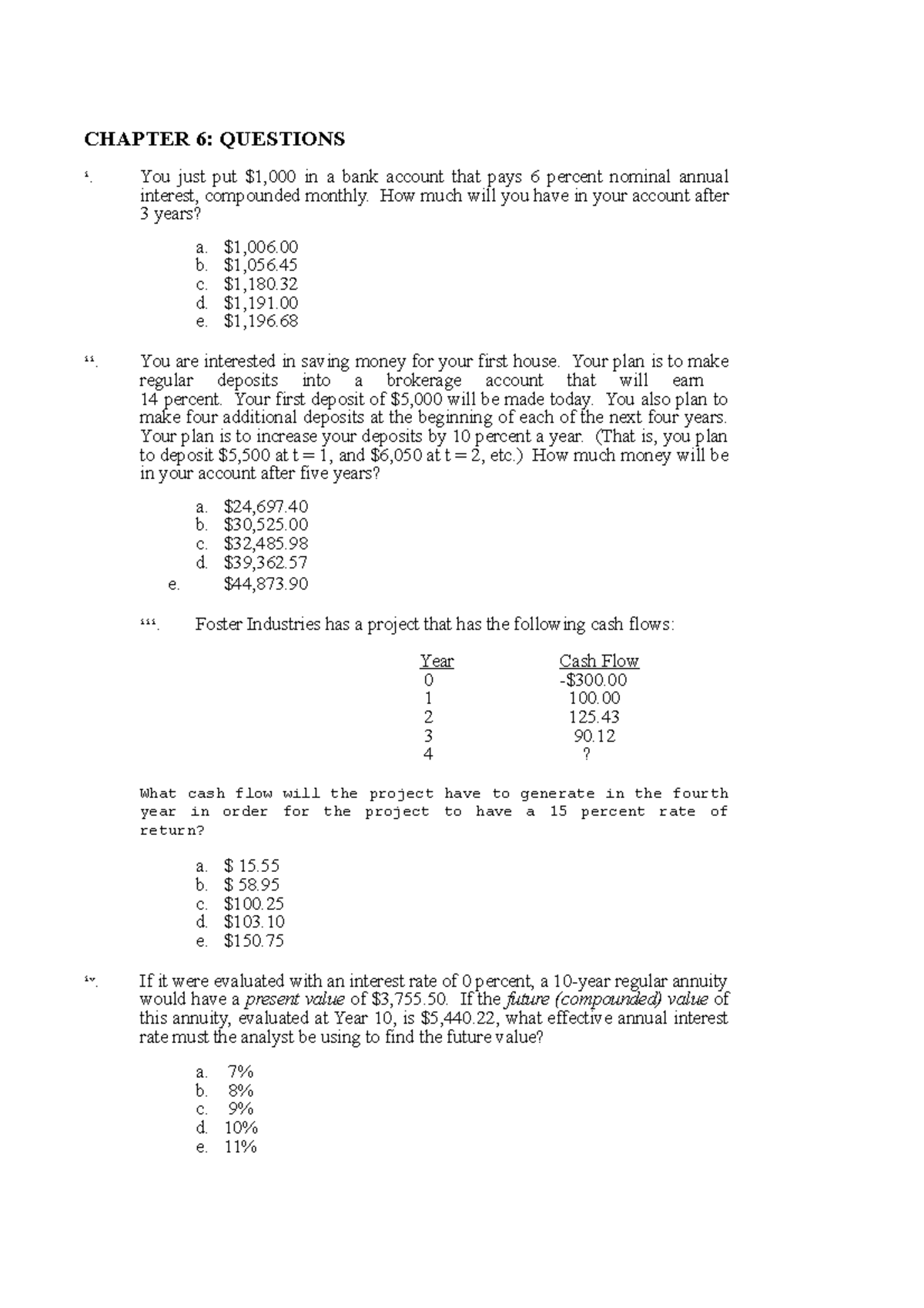 TVOM 3 - Time value of money various sample problems - CHAPTER 6 ...