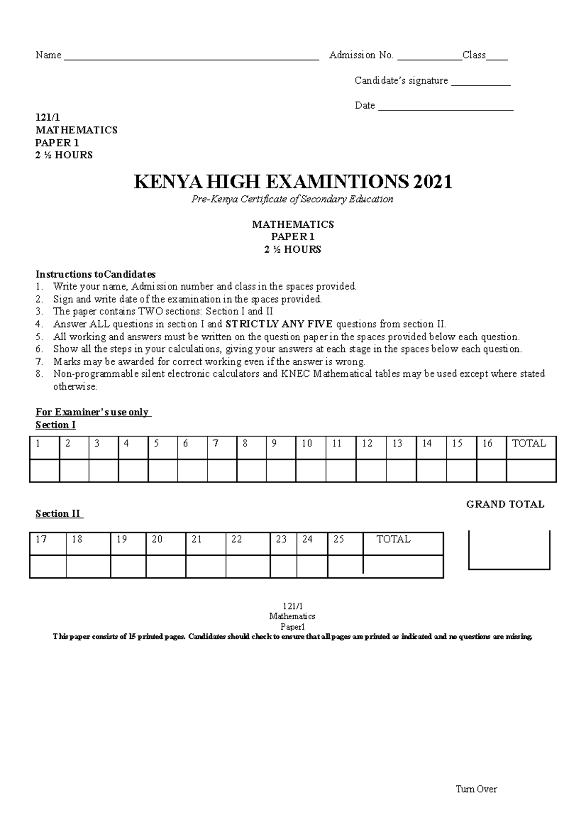 2021-Maths-PP1-Kenya-High-Mock-Teacher.co .ke- Name