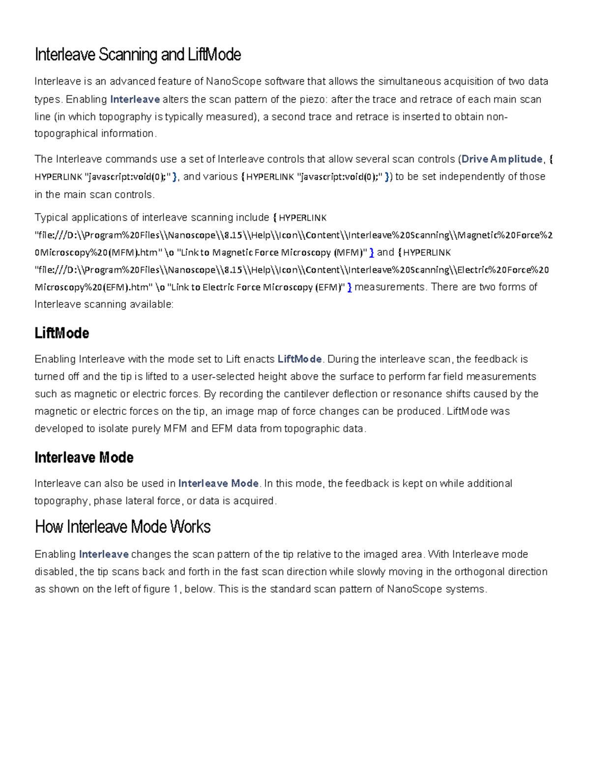 Surface potential manual - Interleave Scanning and LiftMode Interleave ...
