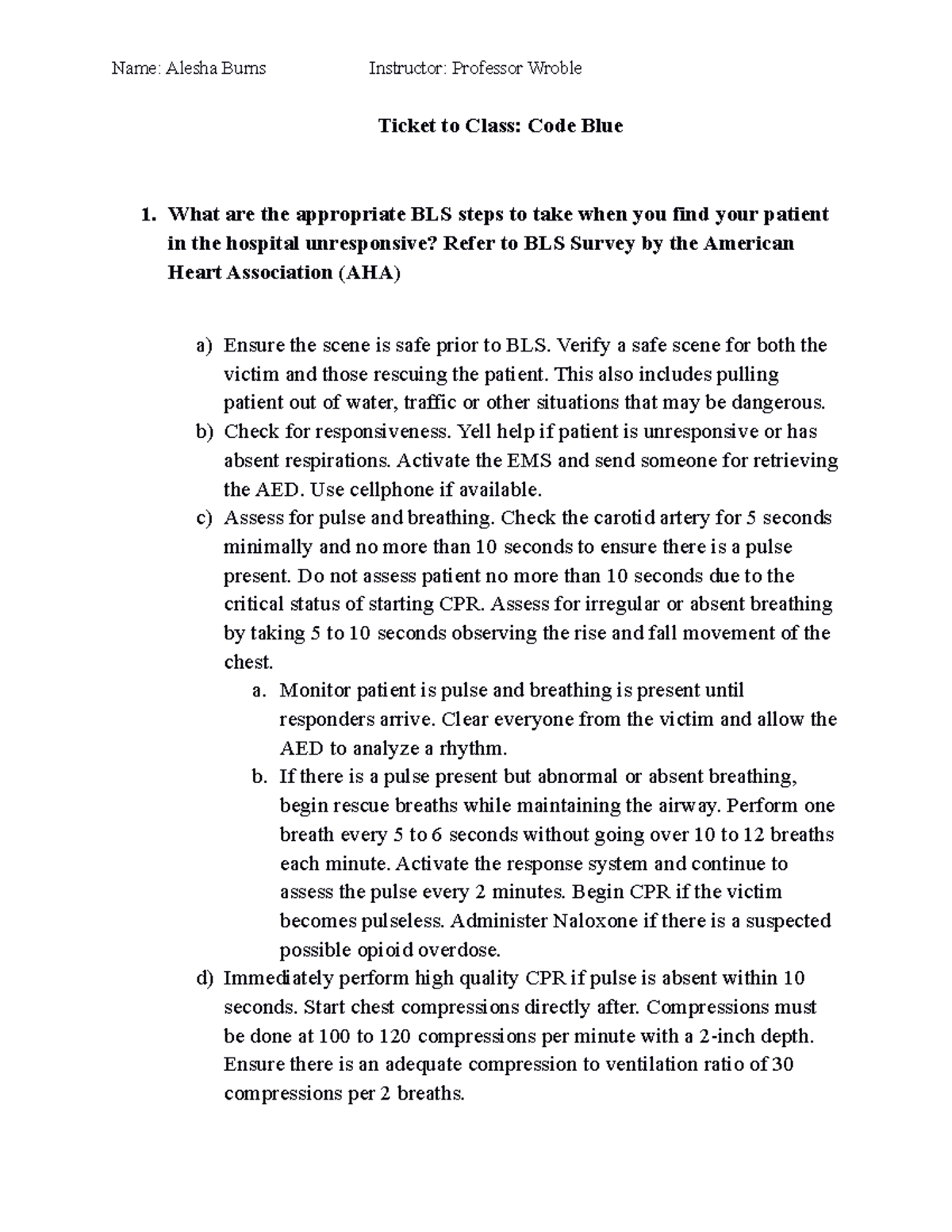 Code Blue TTC Help with studies! Ticket to Class Code Blue What