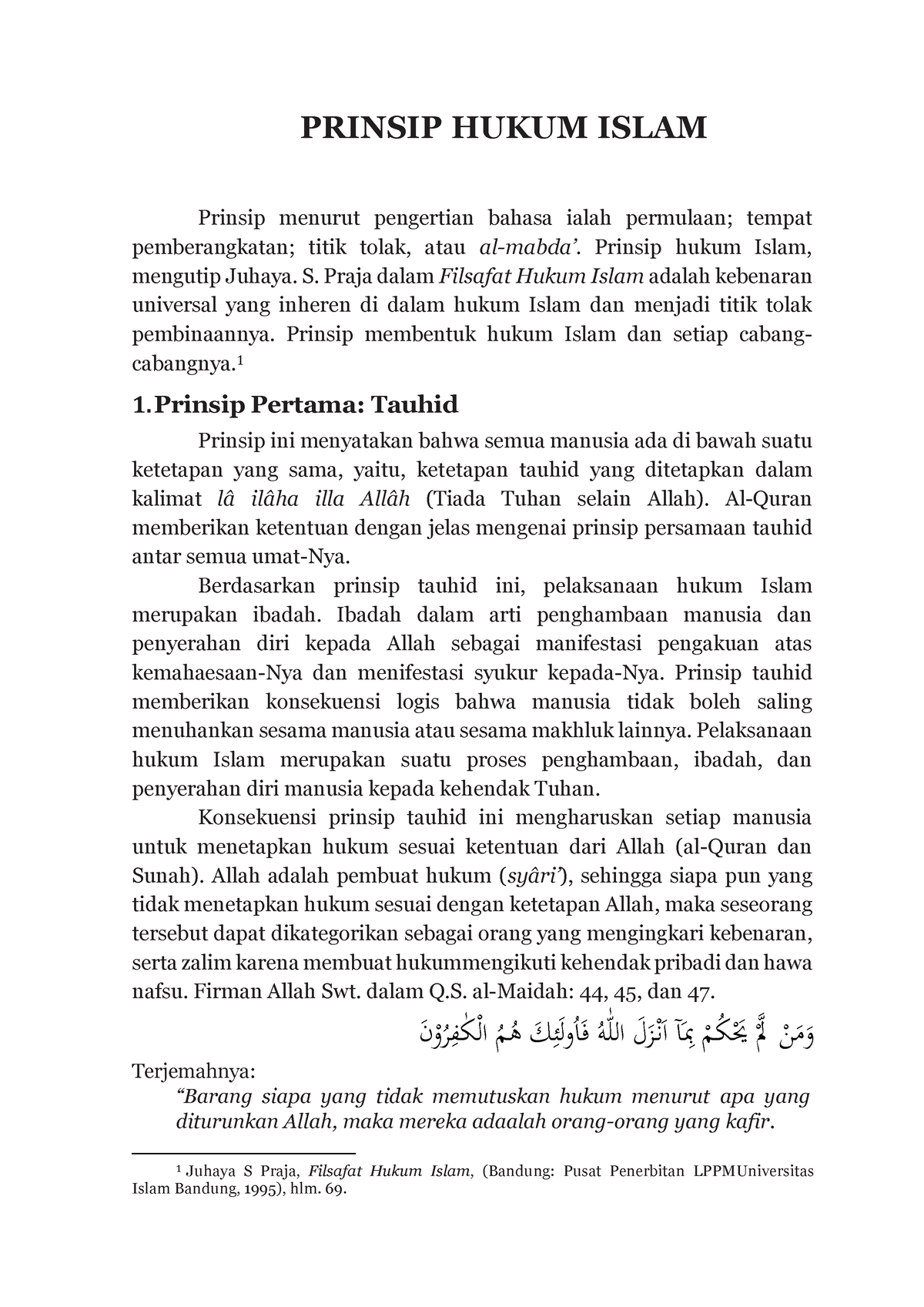 Prinsip- Prinsip Hukum Islam - PRINSIP HUKUM ISLAM Prinsip Menurut ...