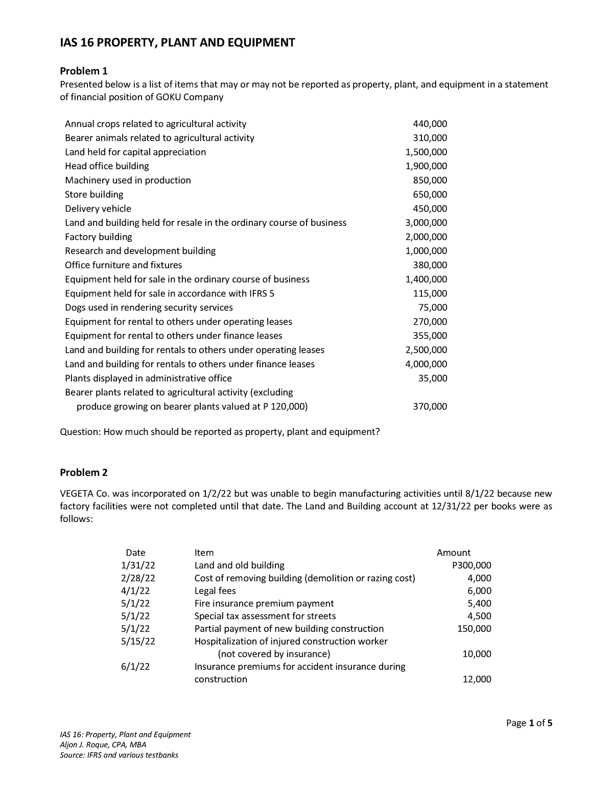 48444383 - Acctg Material - Page 1 Of 5 IAS 16: Property, Plant And ...