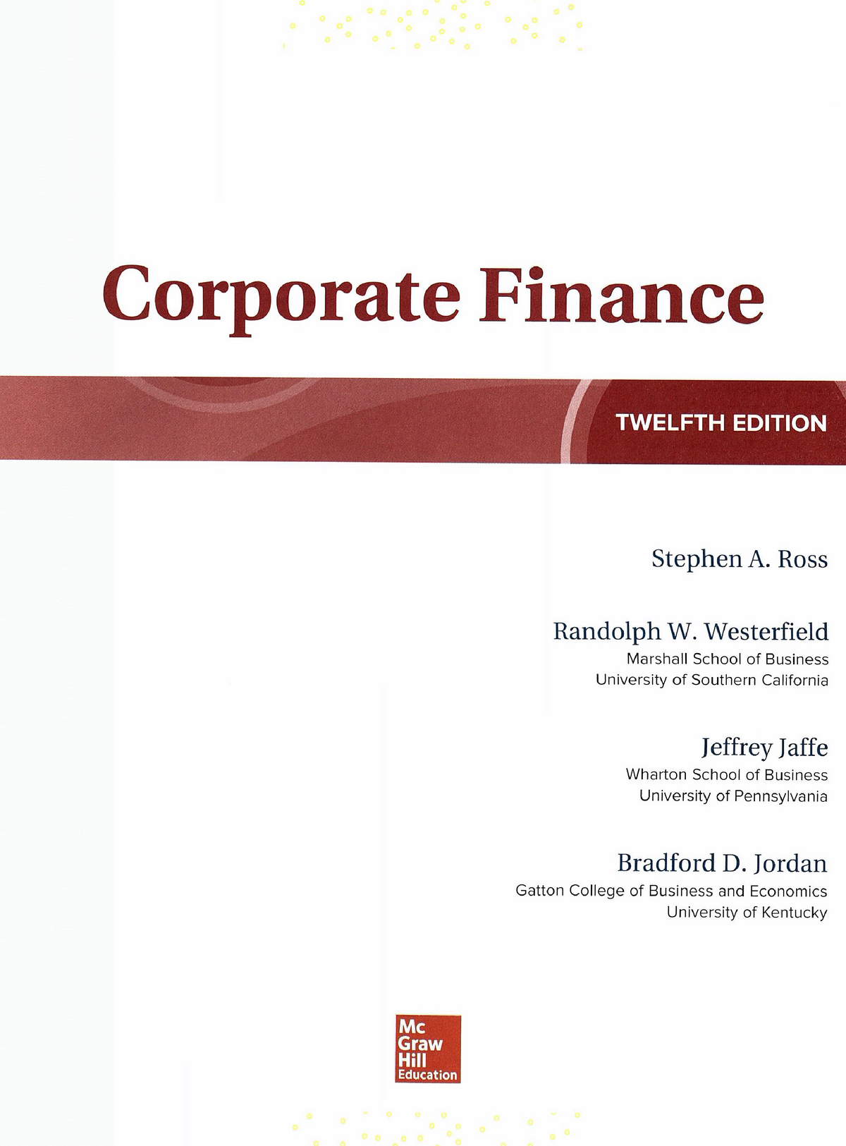 case study of corporate finance