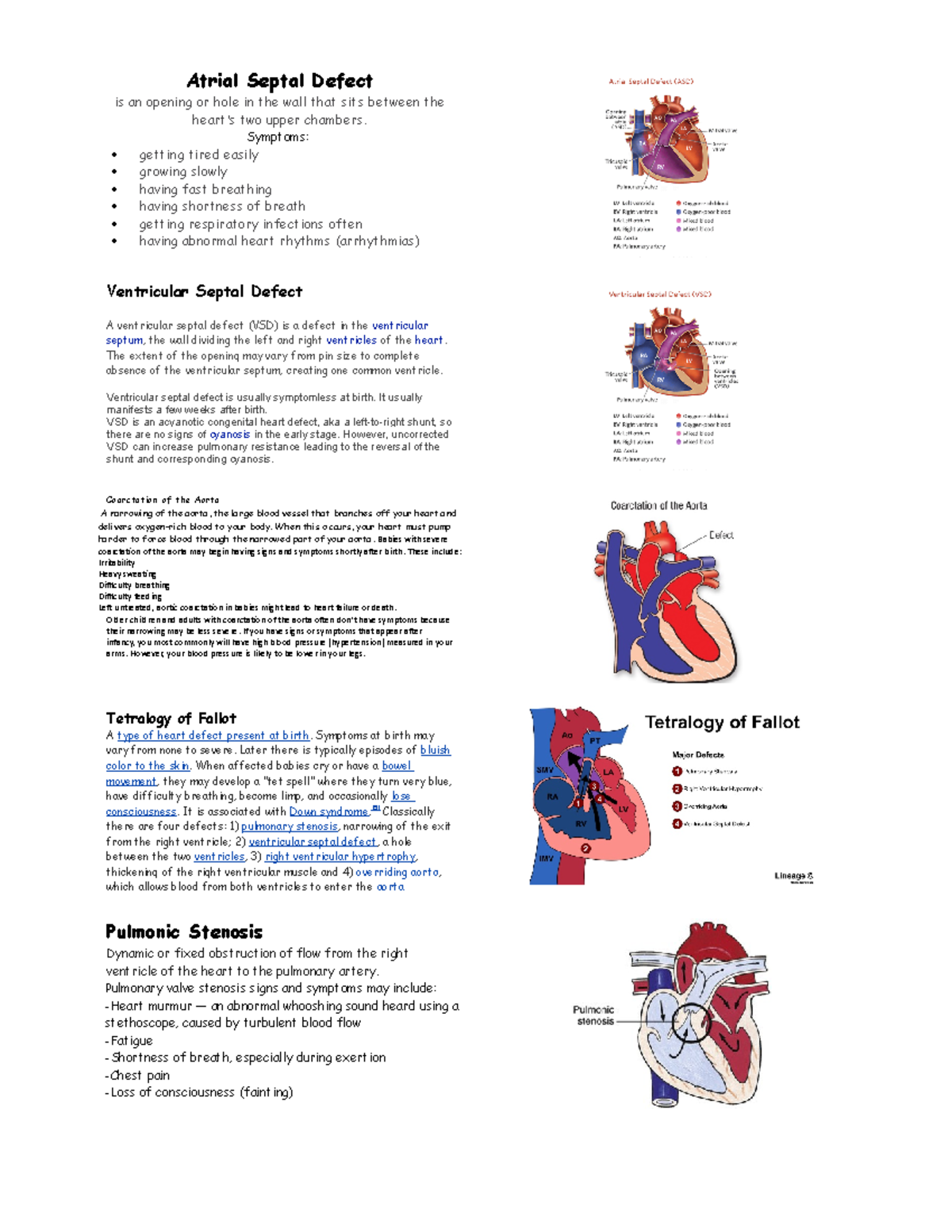 Atrial Septal Defect - Lecture notes 1 - Atrial Septal Defect is an ...