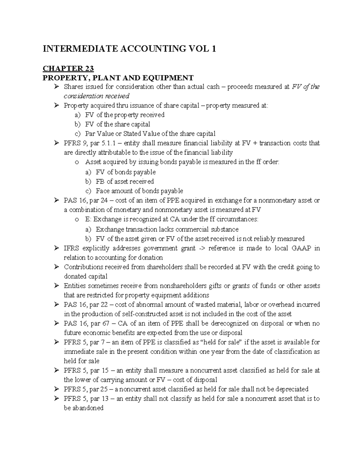 Pdfcoffee - Quiz - INTERMEDIATE ACCOUNTING VOL 1 CHAPTER 23 PROPERTY ...