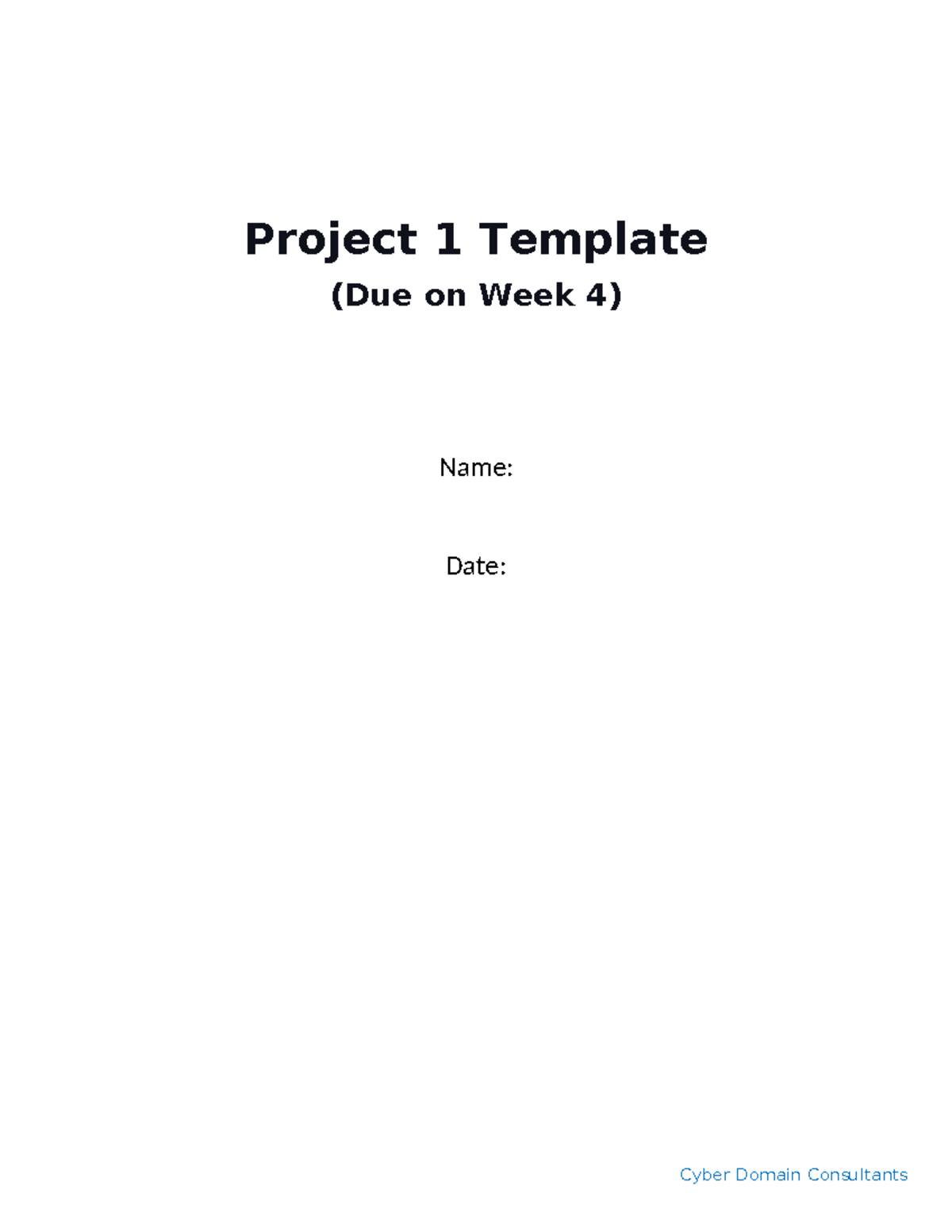Project 1 - Comprehensive Cloud Plan Template - CMIT 336 6382 - Cyber ...