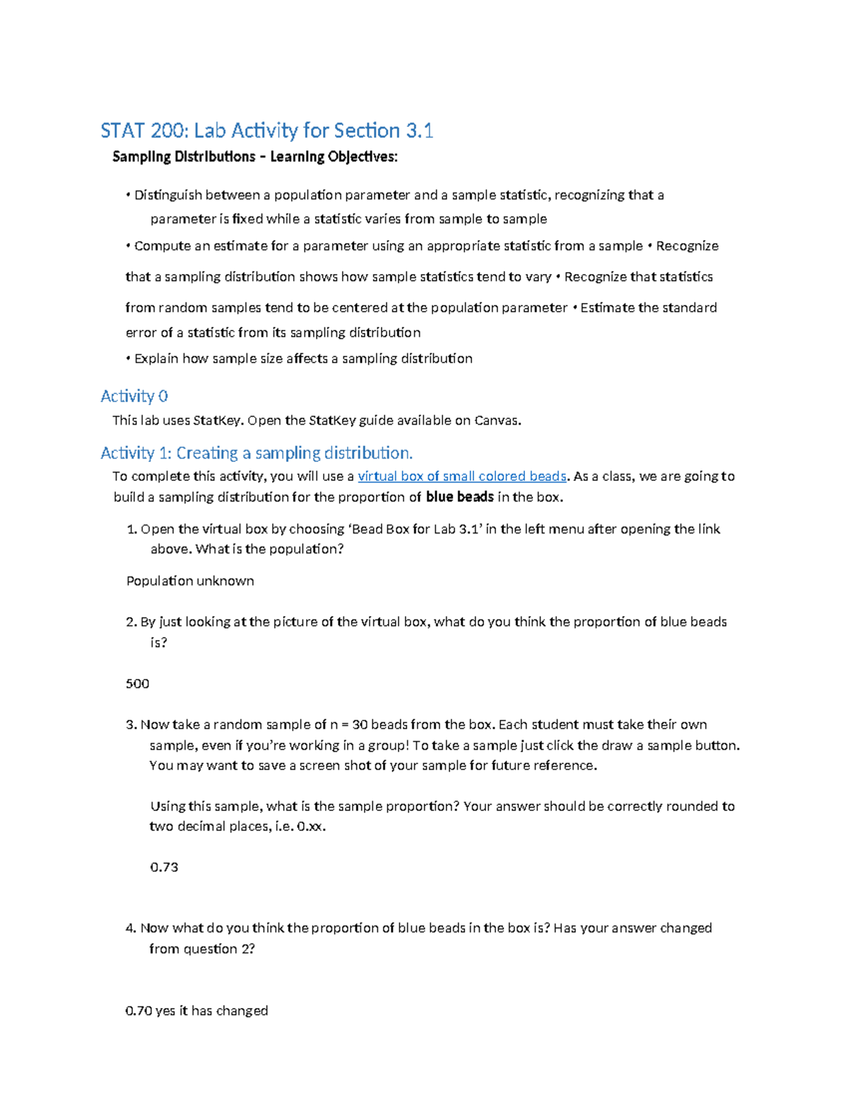 Section 03.1 shared lab LAB 3. STAT 200 Lab Activity for Section 3