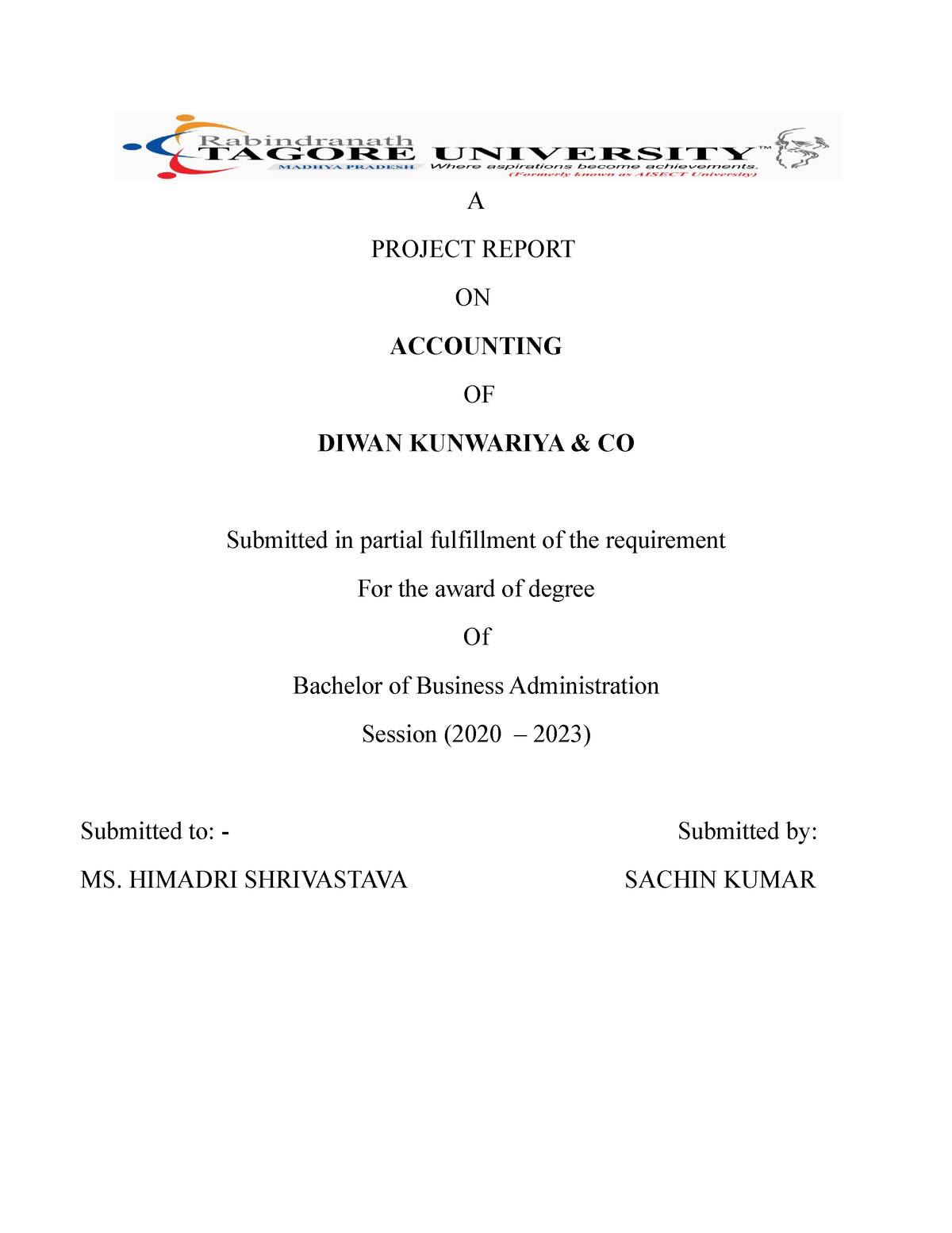 project-report-format-a-project-report-on-accounting-of-diwan