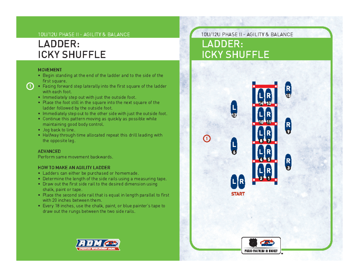 LadderIcky ShufflePhase II 10U/12U PHASE II AGILITY & BALANCE