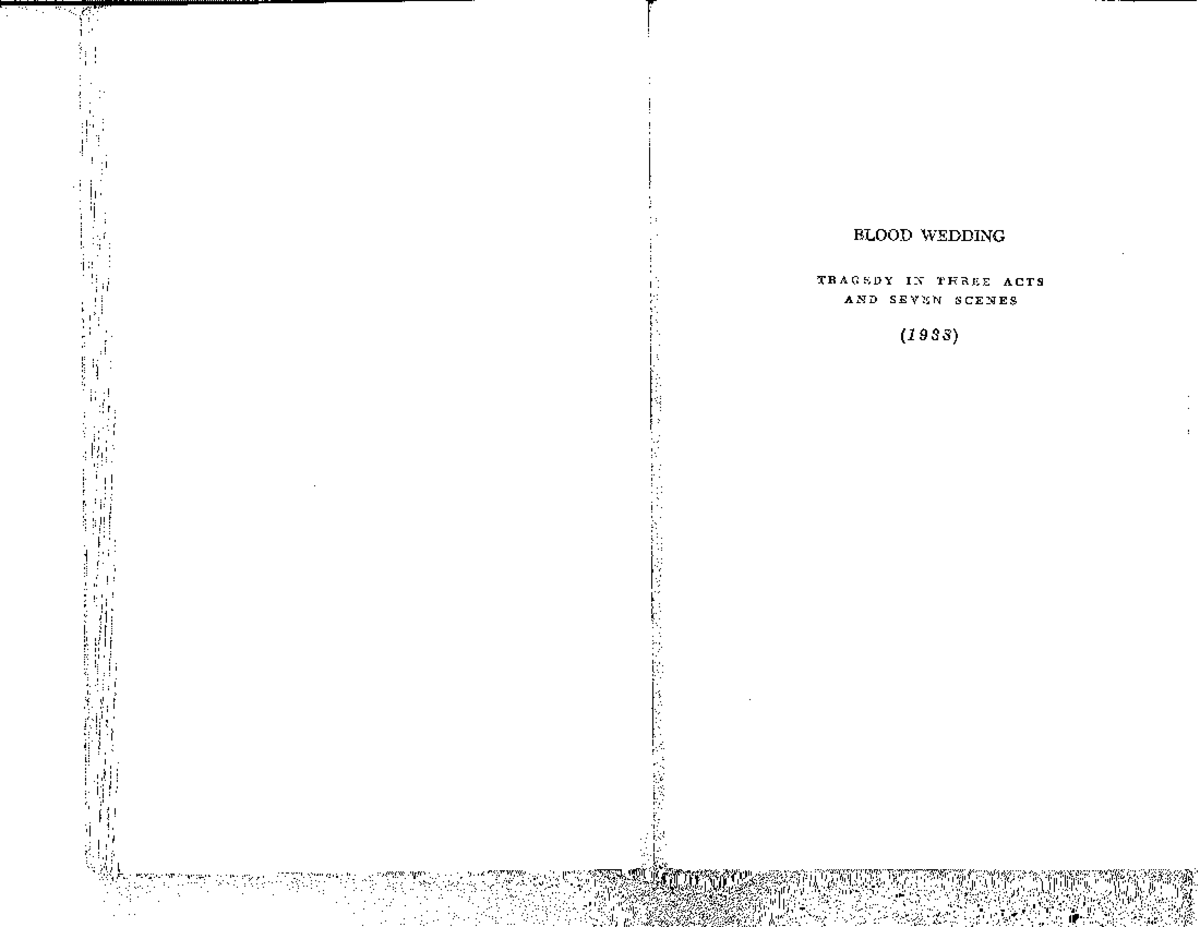 Blood wedding IC31920 Studocu