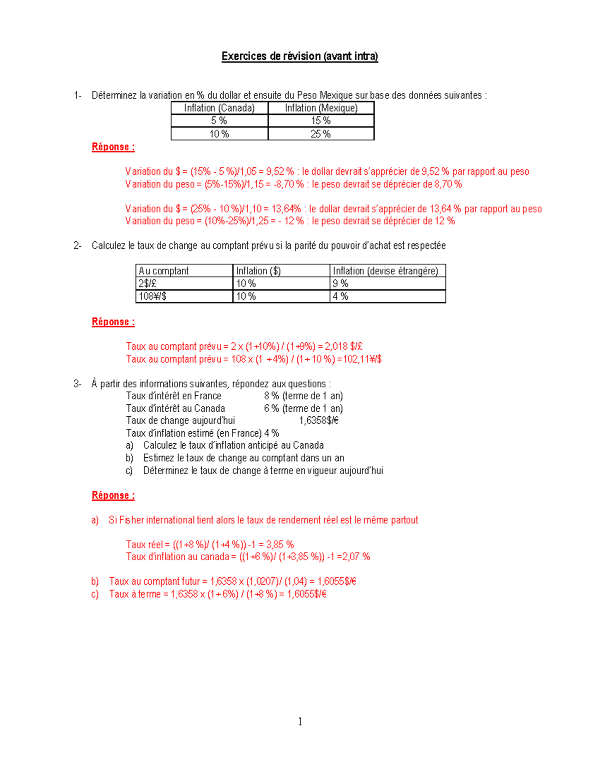 Examen Pratique HIVER 2016 +solution - Exercices De Révision (avant ...