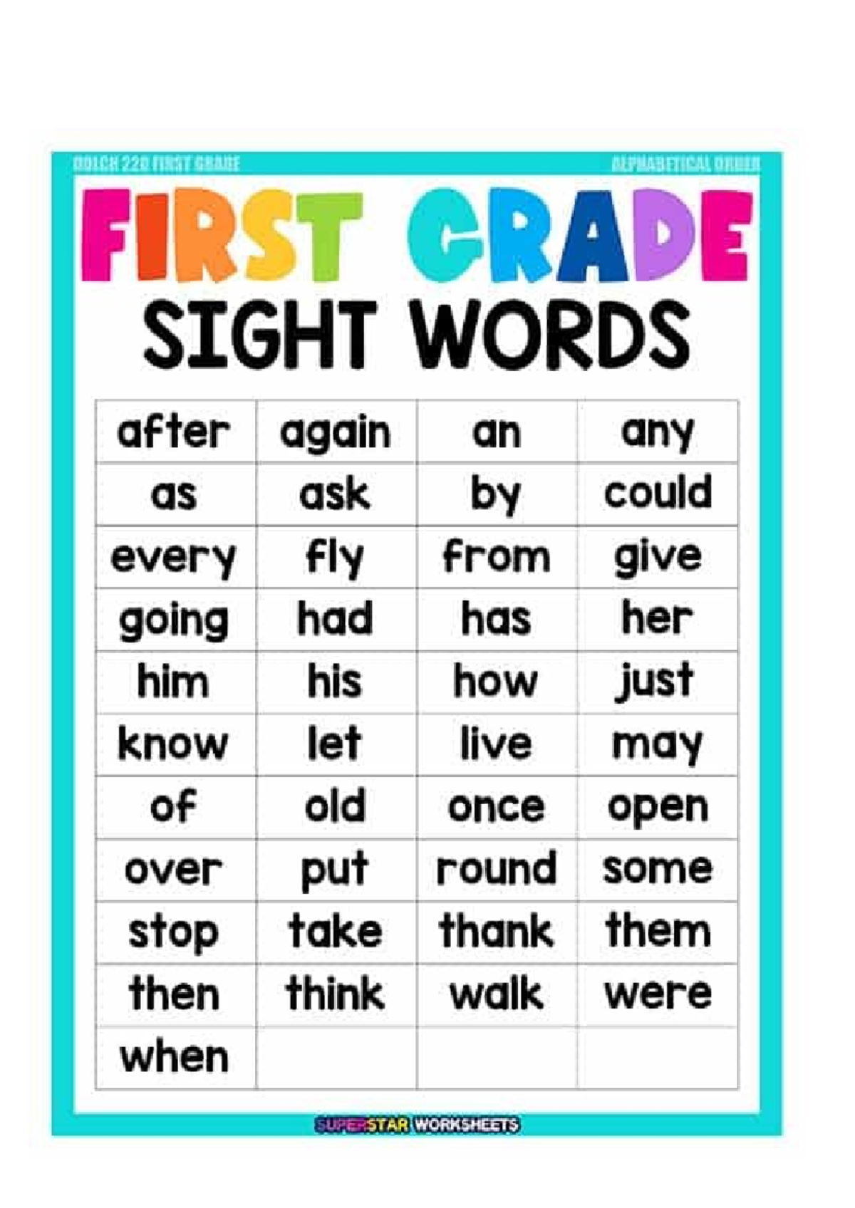 Sight words - Mother Tongue - Studocu