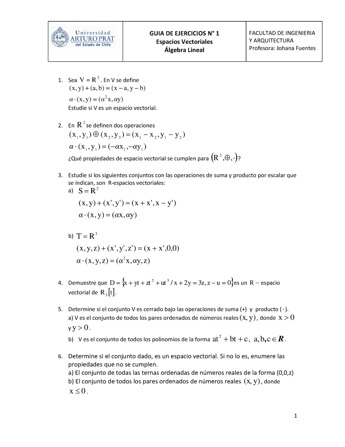 Ejercicios Espacios Vectoriales Studocu