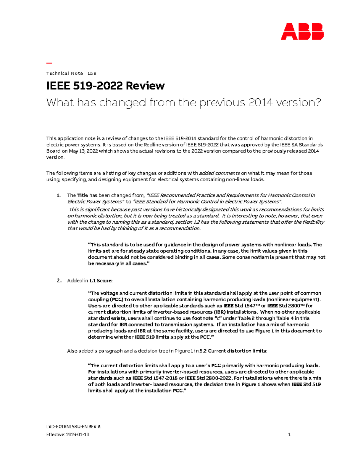 Tech Note 158 IEEE 519-2022+Review - LVD-EOTKN 158 U-EN REV A ...