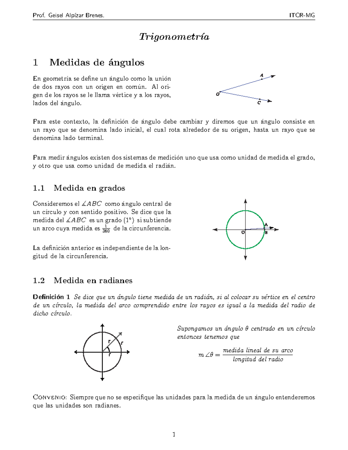 Trigonometria Repaso De Conceptos De Trigonometr A Trigonometr A