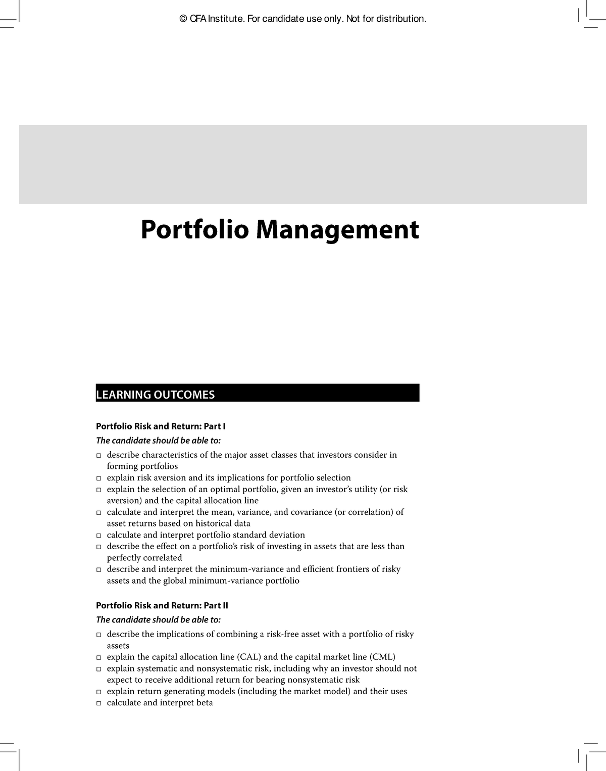 2024 L1 Los T3 Random Notes Portfolio Management LEARNING OUTCOMES   Thumb 1200 1526 