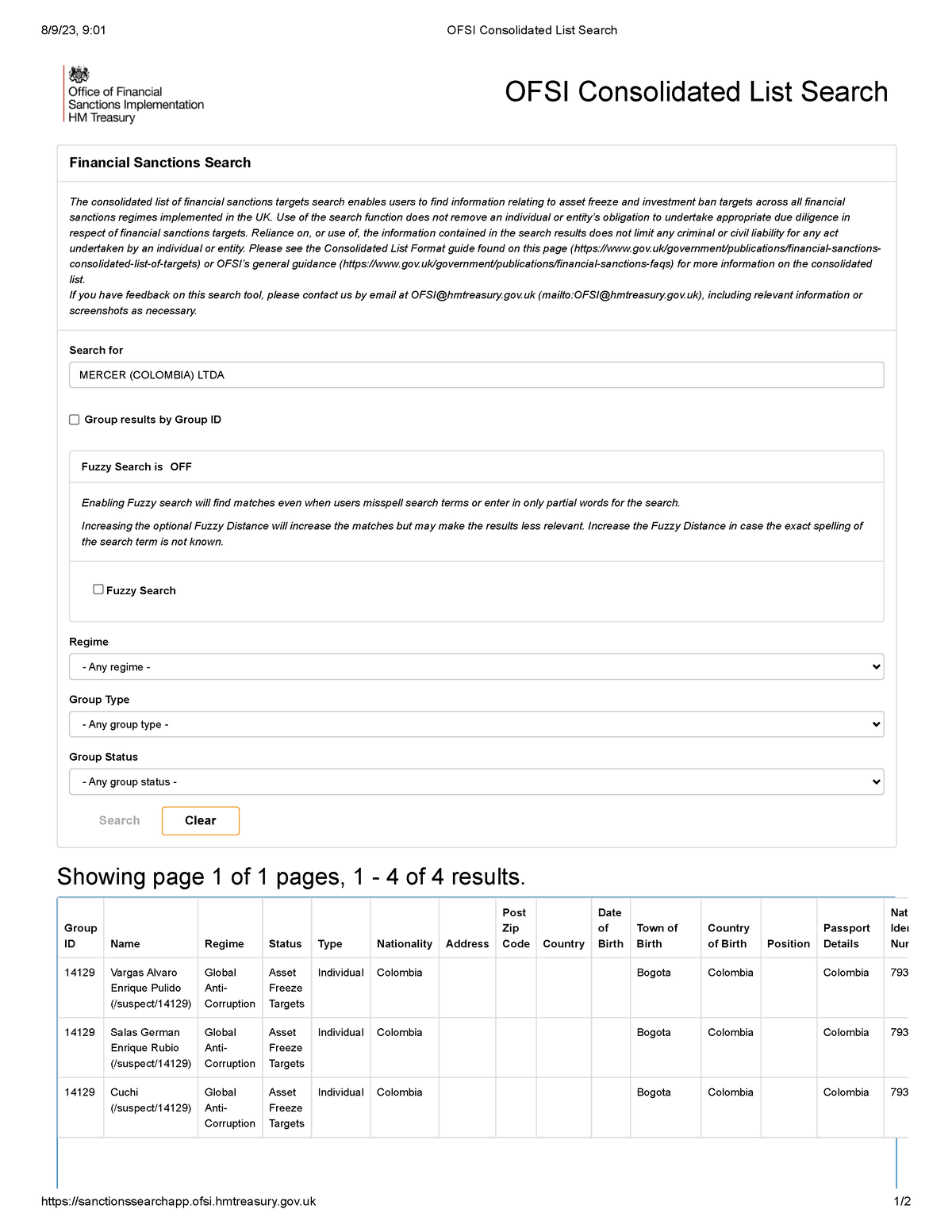 Hm 2025 treasury list