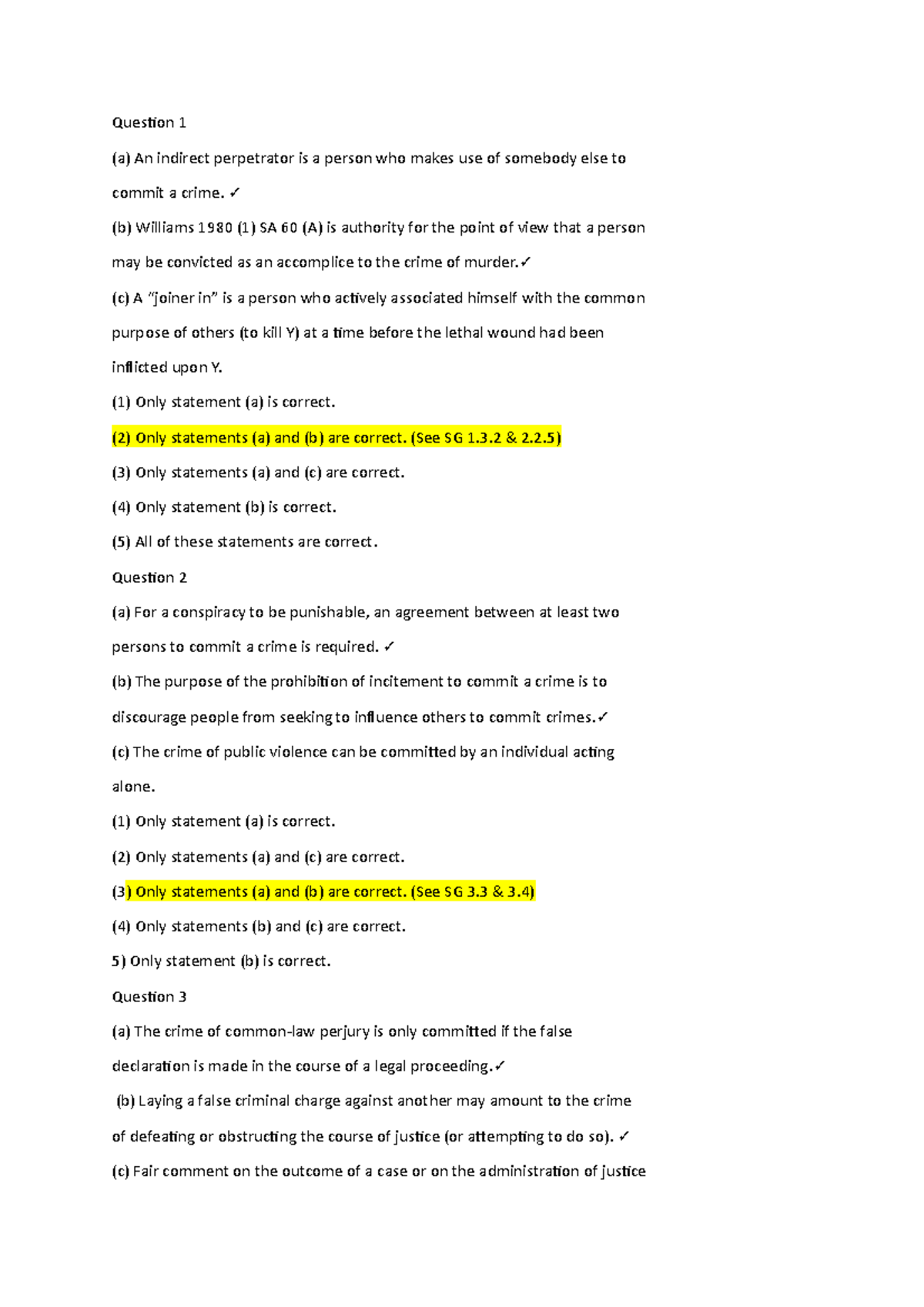 CRW Q&A - ABC Answers and Questions Practice - CRW2601 - Unisa - Studocu