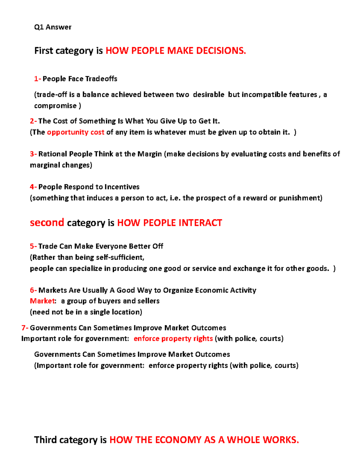 Micro assignment - ASSIGNMNET - Q1 Answer First category is HOW PEOPLE ...