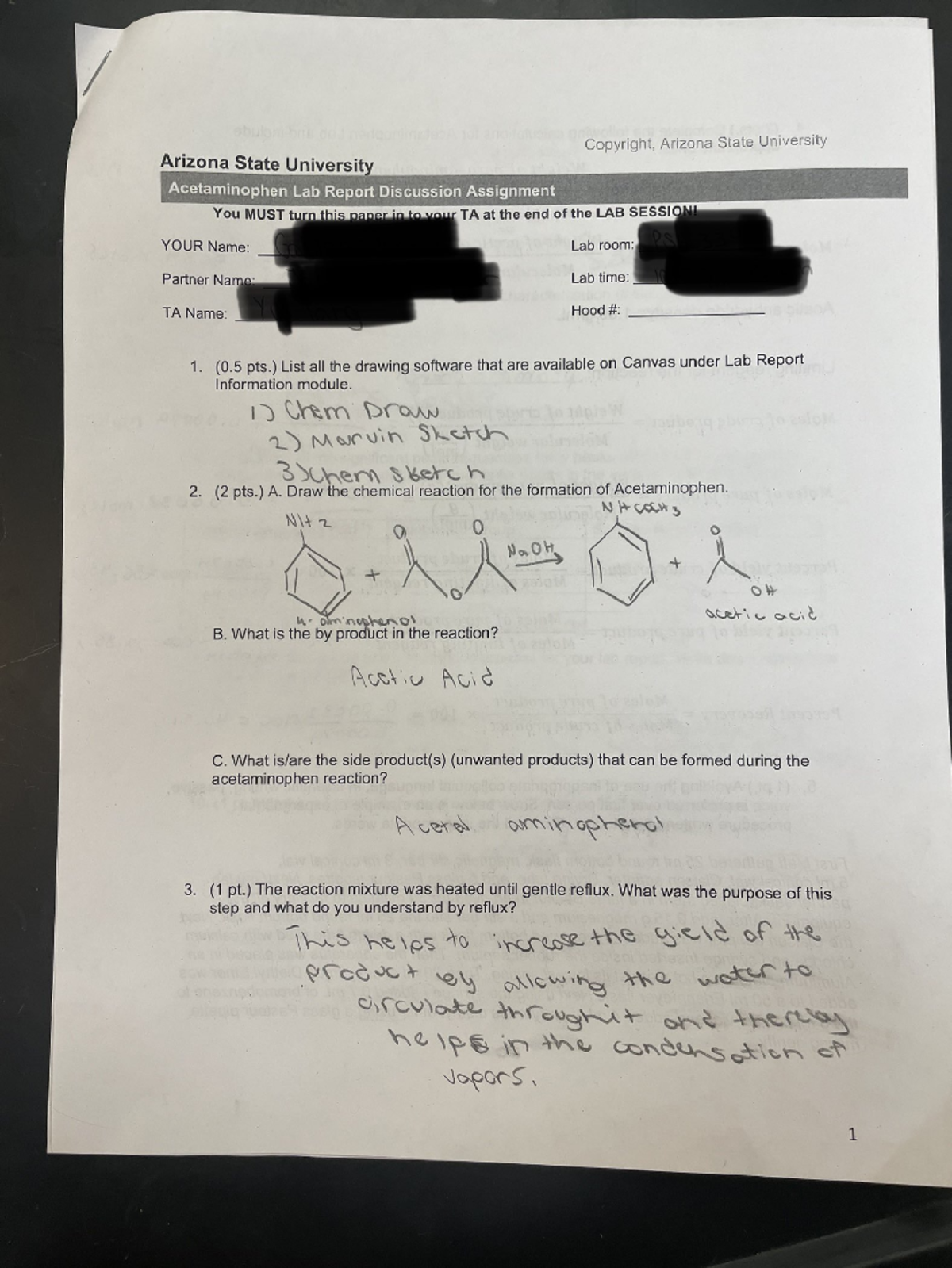 Acetaminophen lab report disscussion CHM 237 Studocu