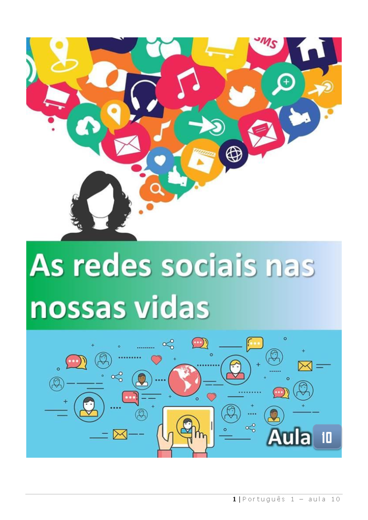 Portugues 1 CL - aula 10 - 21 - Continue lendo o texto “Redes Sociais ...