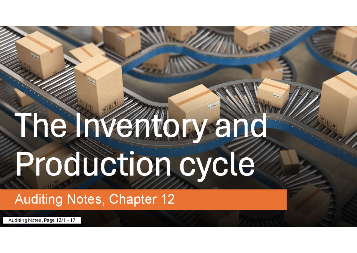 Inventory and Production Cycle Slides 2024 - Auditing Notes, Chapter ...