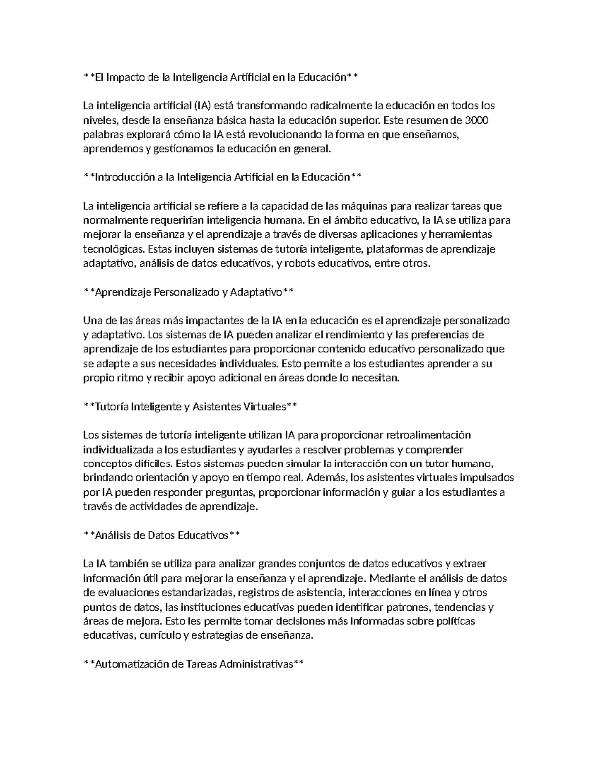 El Impacto de la Inteligencia Artificial en la Educación - El Impacto ...