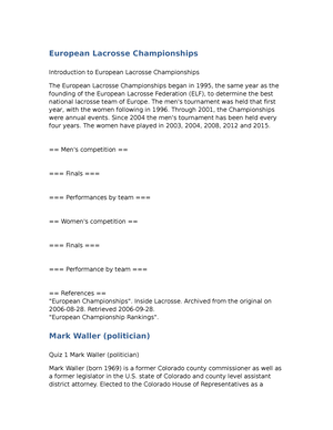 A short history of lacrosse in Europe – European Lacrosse Federation