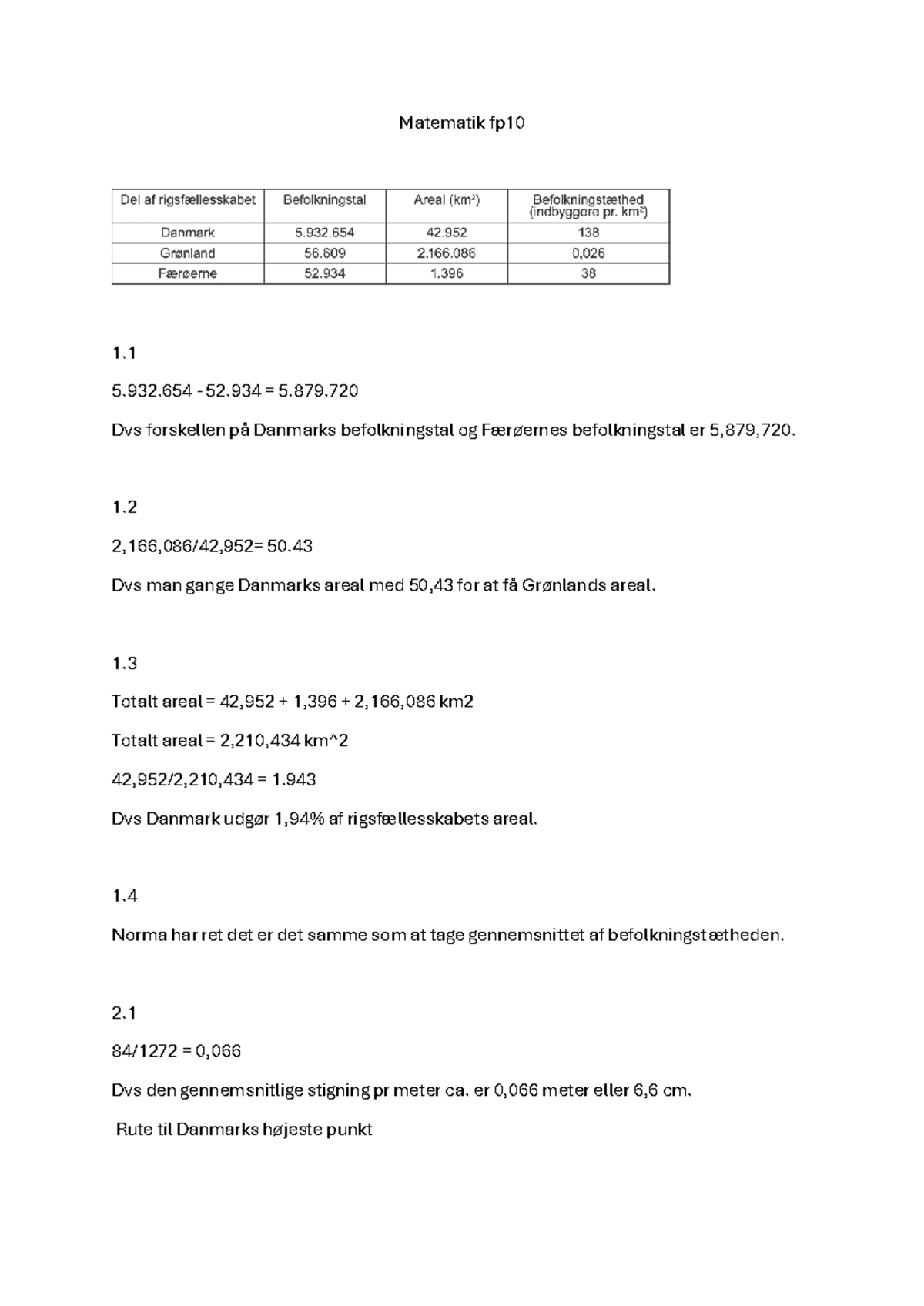 Matematik Fp10 - 5.932 - 52 = 5. Dvs Forskellen På Danmarks ...