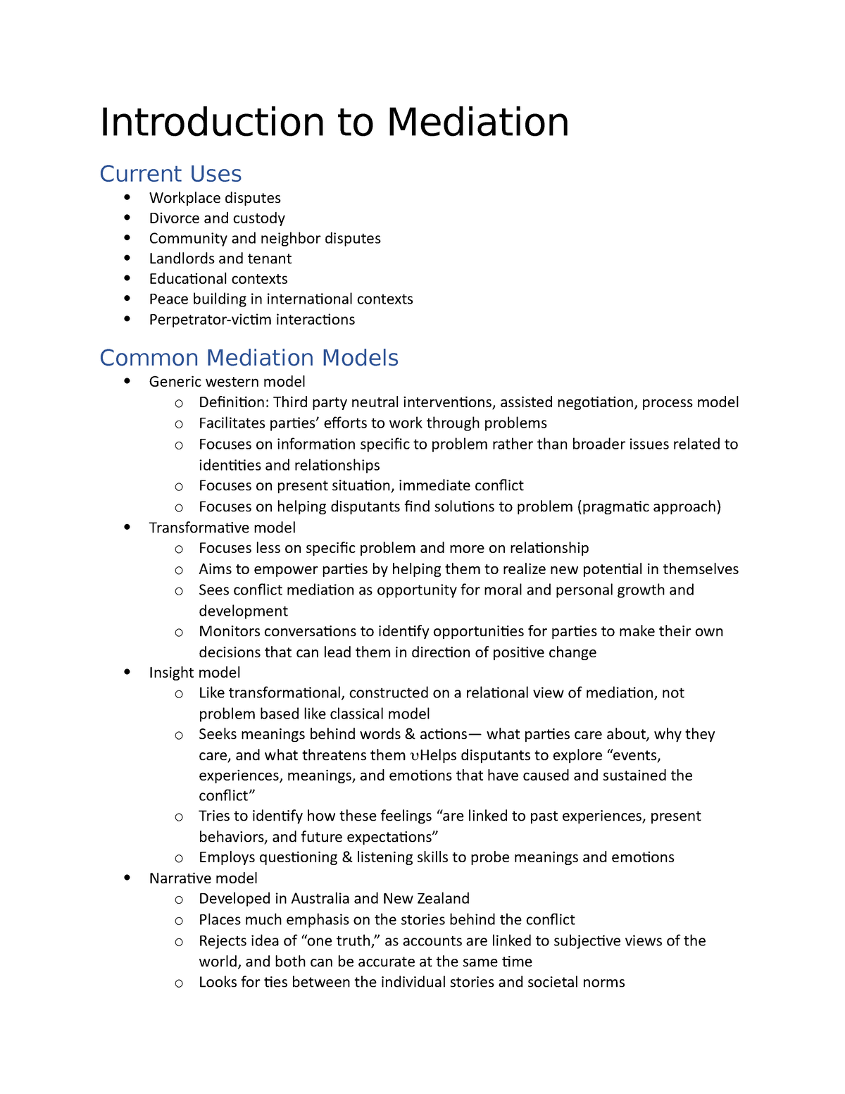 essay what is mediation