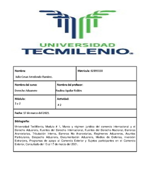 Derecho Aduanero Calculo - Ejemplo de cálculo: Supongamos que se ...