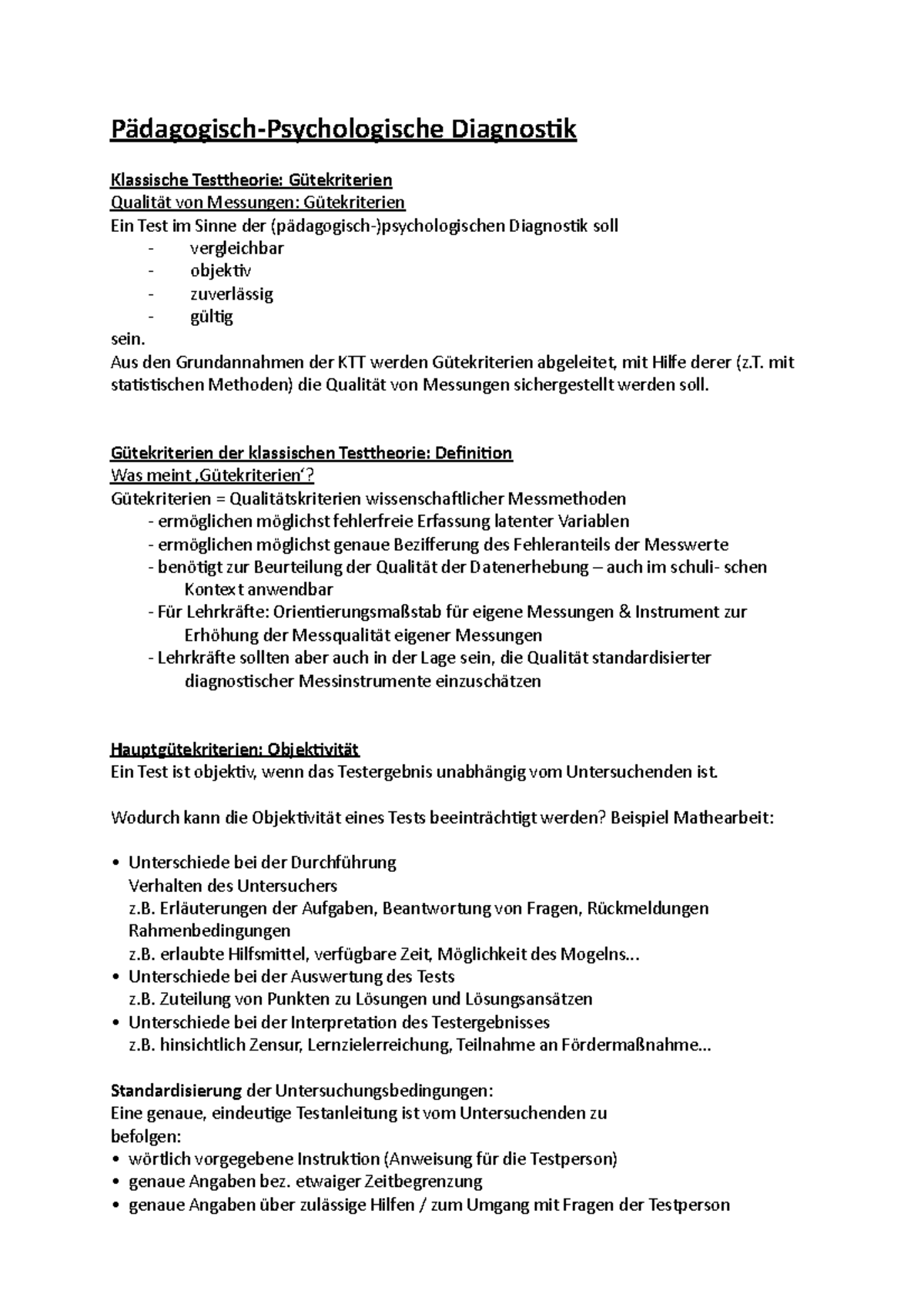 Psychologische Diagnostik Fragebogen Pdf ZS Psychd 3 - Sommersemester 22 - Pädagogisch-Psychologische Diagnostik