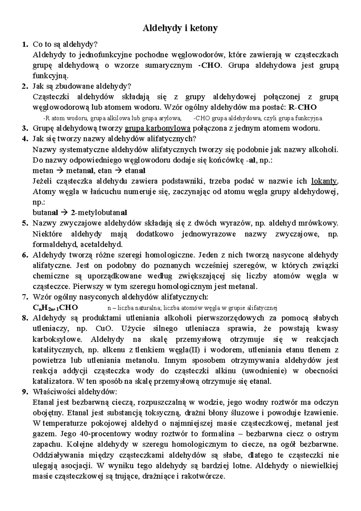 Ketony Co To