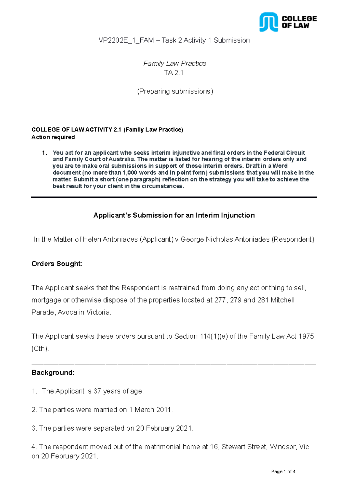 fam-memo-task-1-activity-1-submission-vp2202e-1-fam-task-2-activity