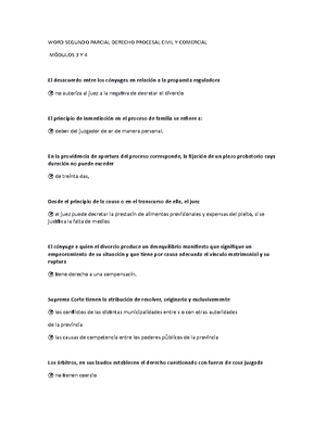 Cuestionario De Autoevaluación Módulo 4 Derecho Procesal Civil Y ...