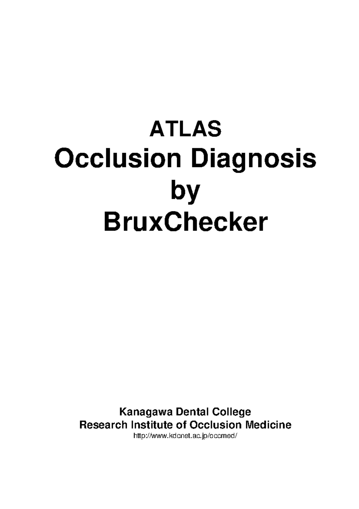 Atlas Occlusion general dental practice assignments ATLAS Occlusion