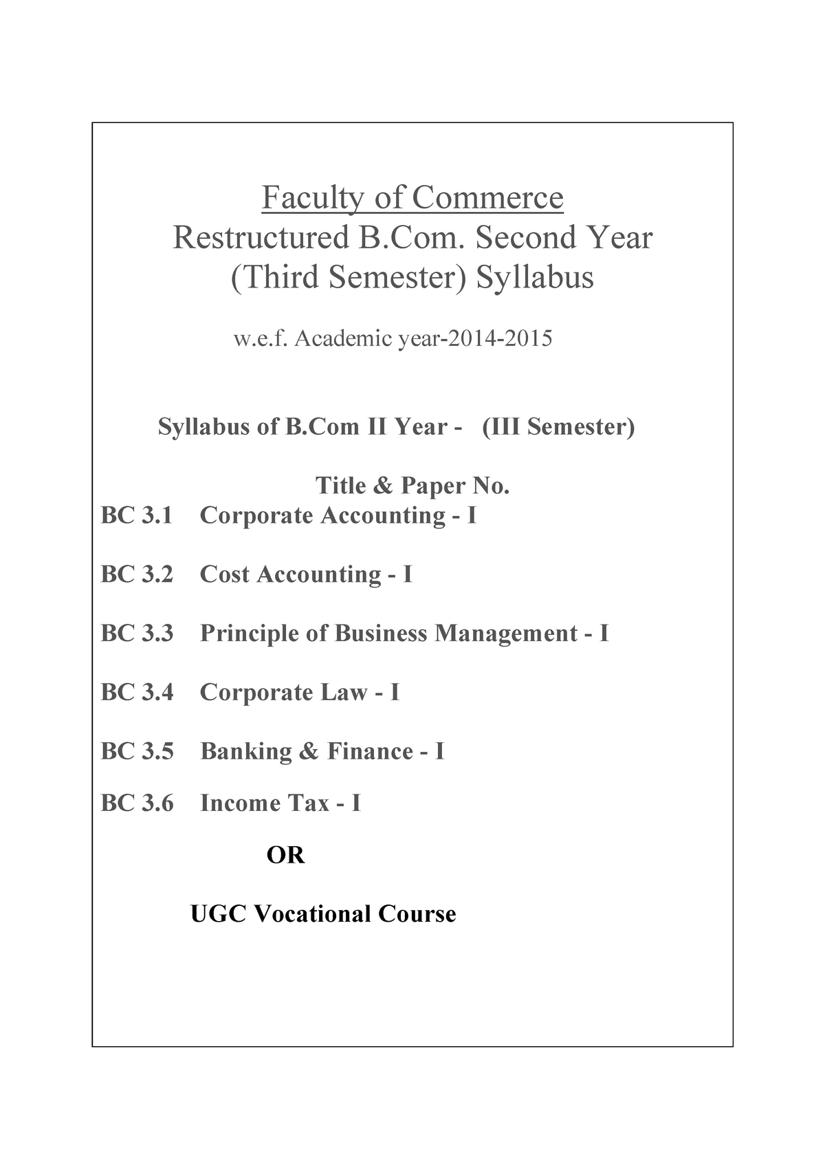 Syllabus-B - ..................................... - Faculty Of ...