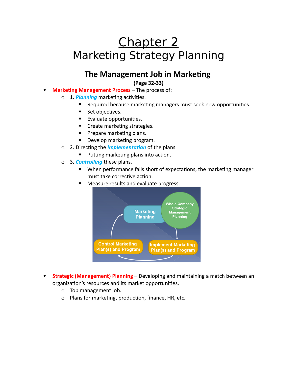business plan chapter 2 marketing plan