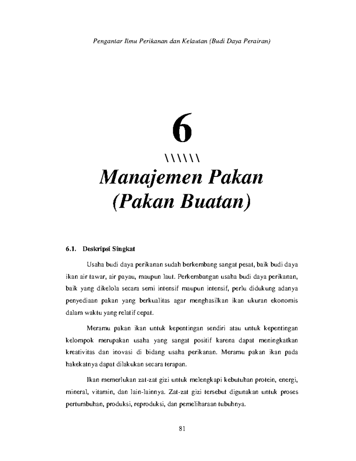 Pengantar Ilmu Perikanan Dan Kelautan-32 - Perkembangan Usaha Budi Daya ...