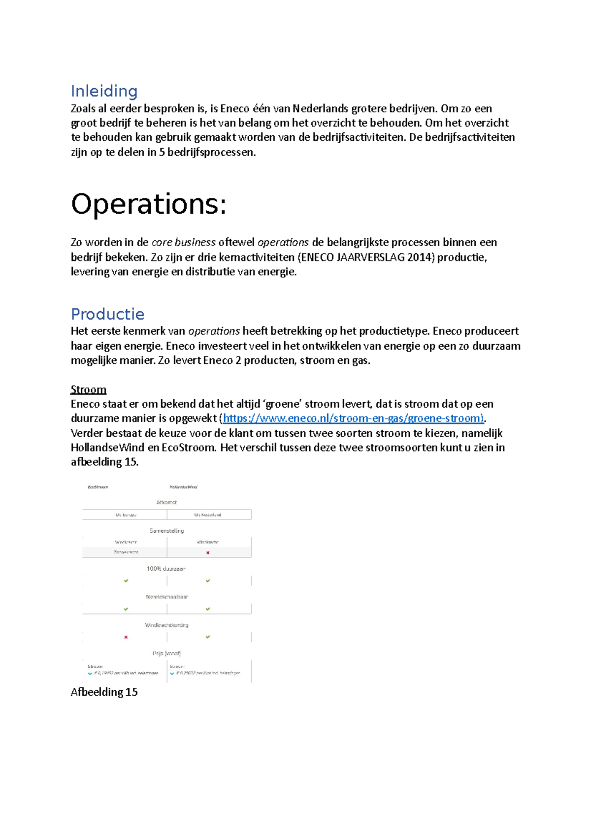 5 Bedrijfsprocessen O.b.v. Eneco - Inleiding Zoals Al Eerder Besproken ...