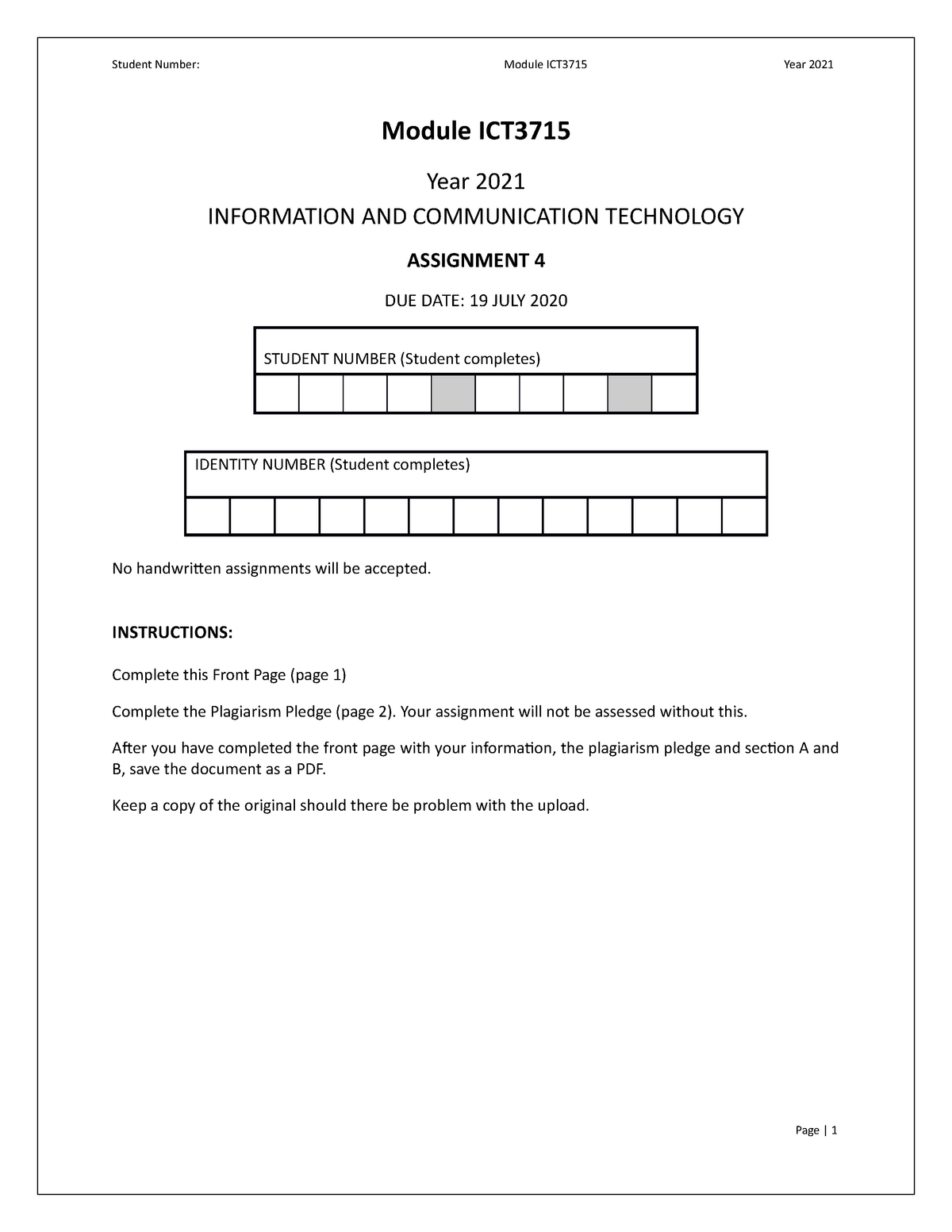 assignment on information technology