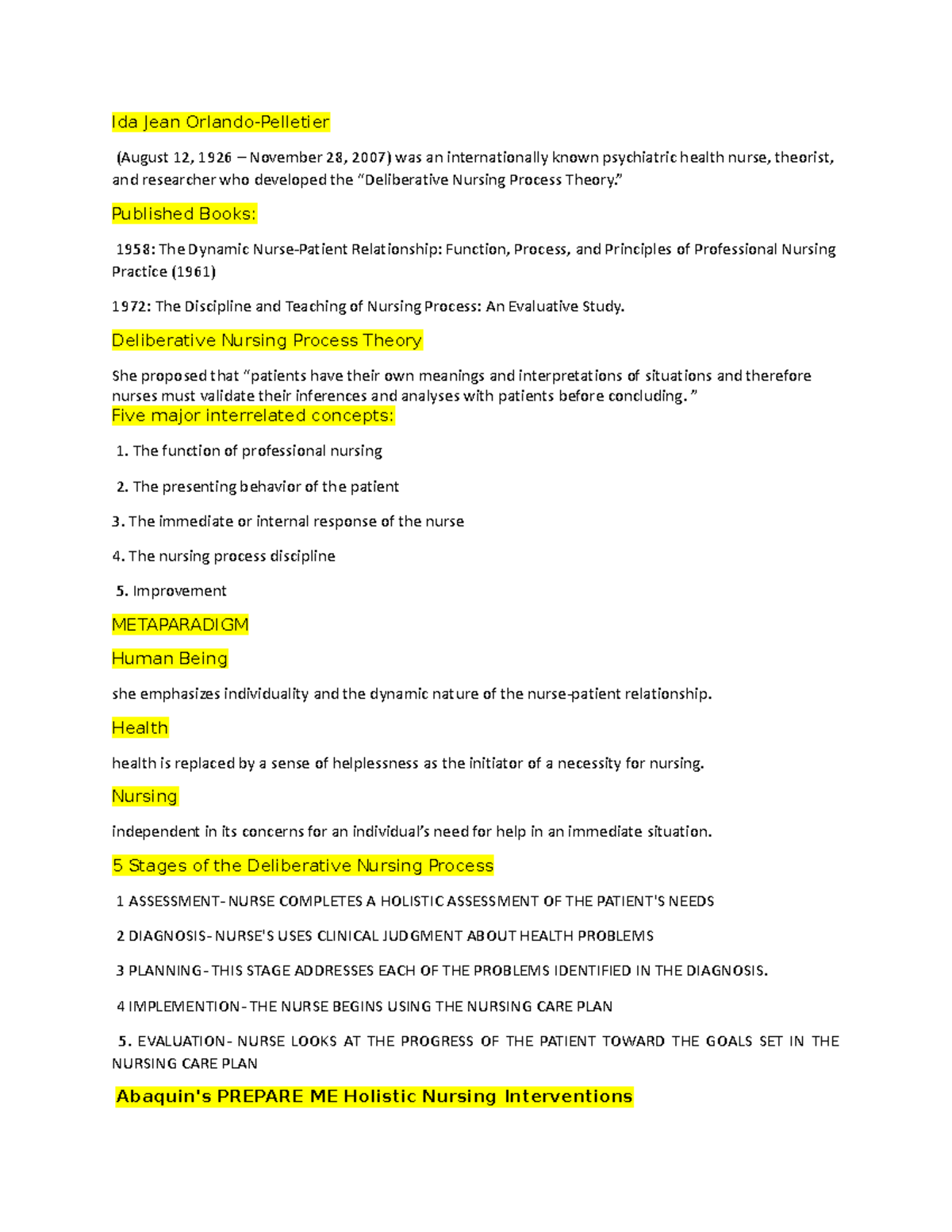 Ida Jean Orlando - SUMMARIZE - Ida Jean Orlando-Pelletier (August 12 ...