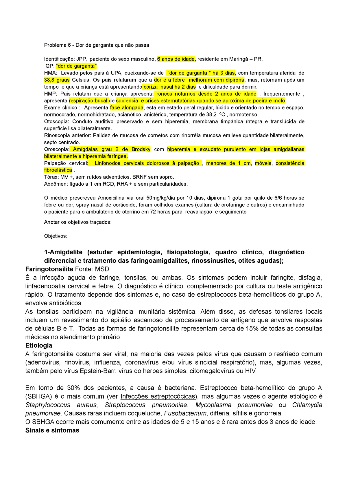 Resumo de herpangina: fisiopatologia, diagnóstico e tratamento