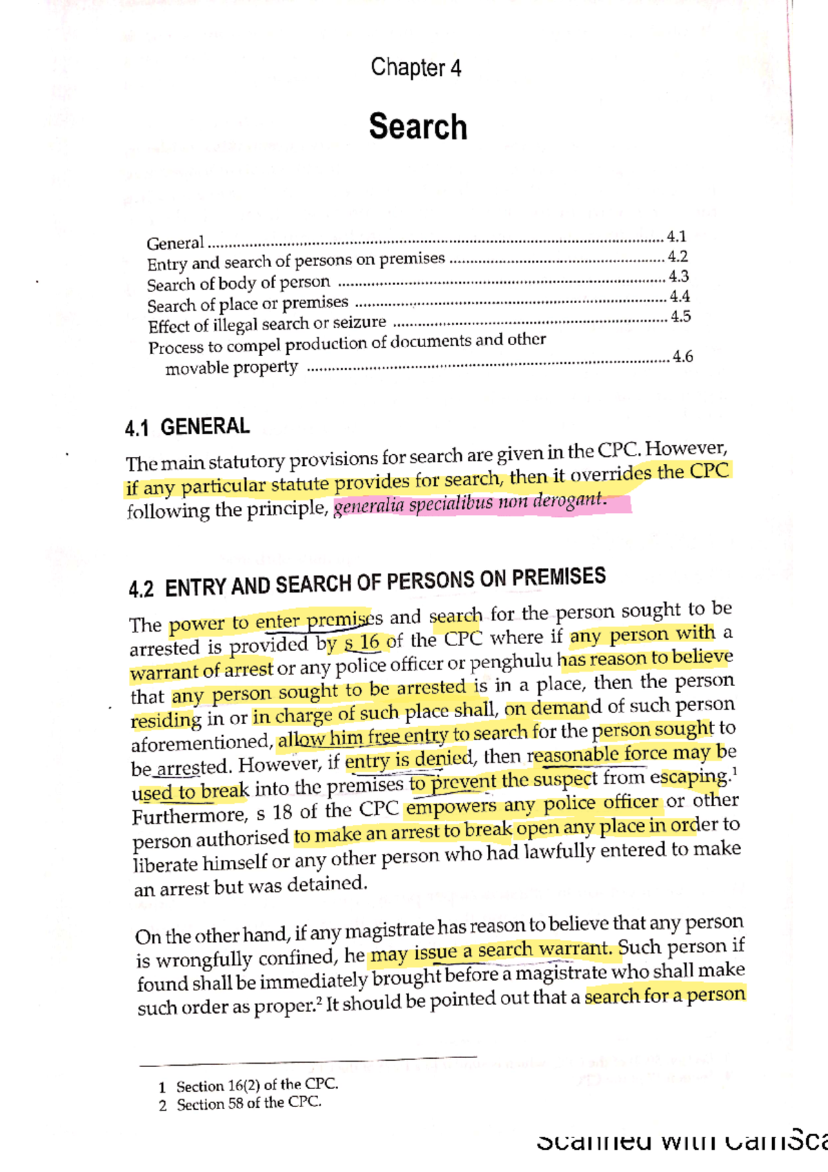 cpc-chapter-4-search-criminal-law-studocu