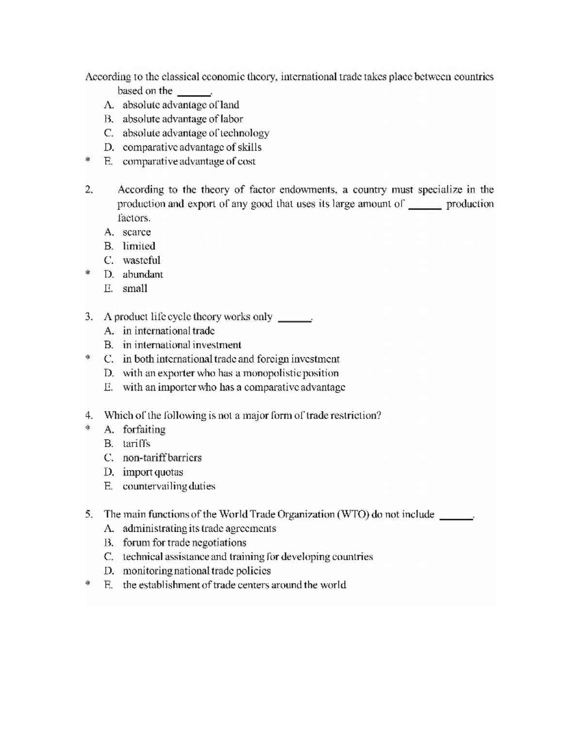 World Trade MCQ Question And Answer - FNCE90060 - Studocu