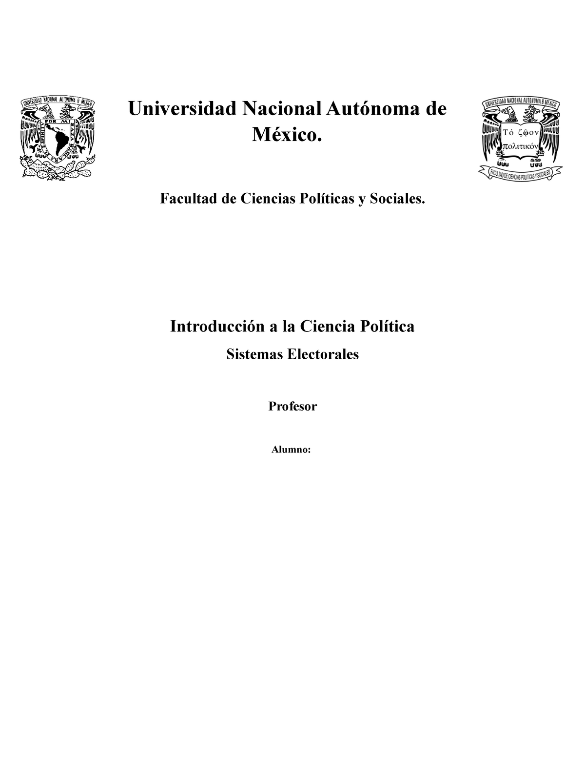 Act11sistemaselectorales - Universidad Nacional Autónoma De México ...